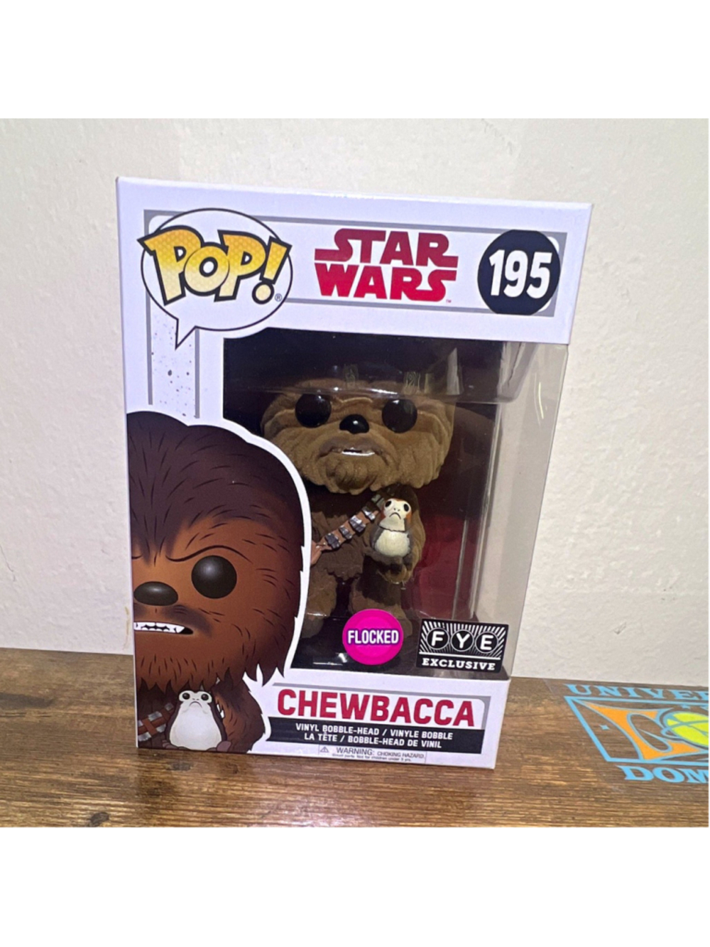 Funko Pop! Star Wars Chewbacca #195 Flocked FYE Exclusive Figure
